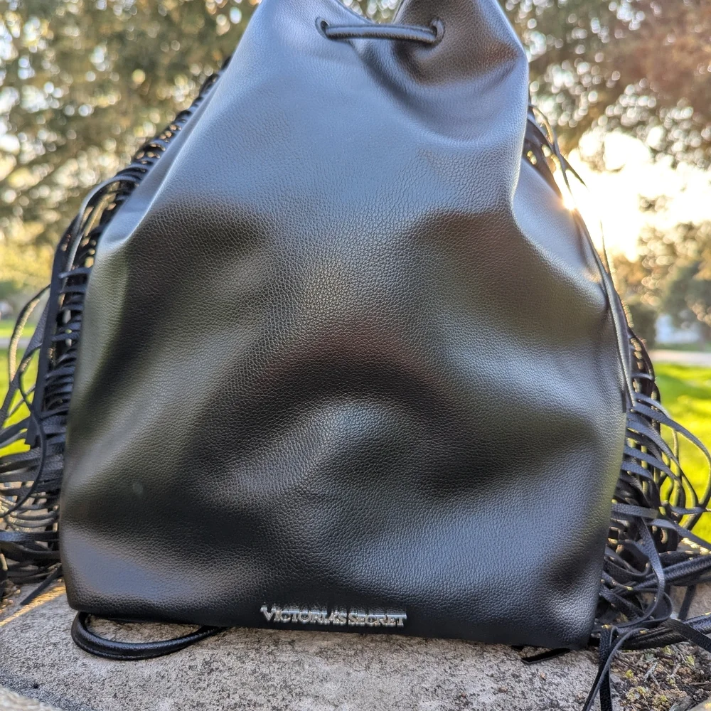 Victoria's Secret Black Backpack with Sleek Design‎